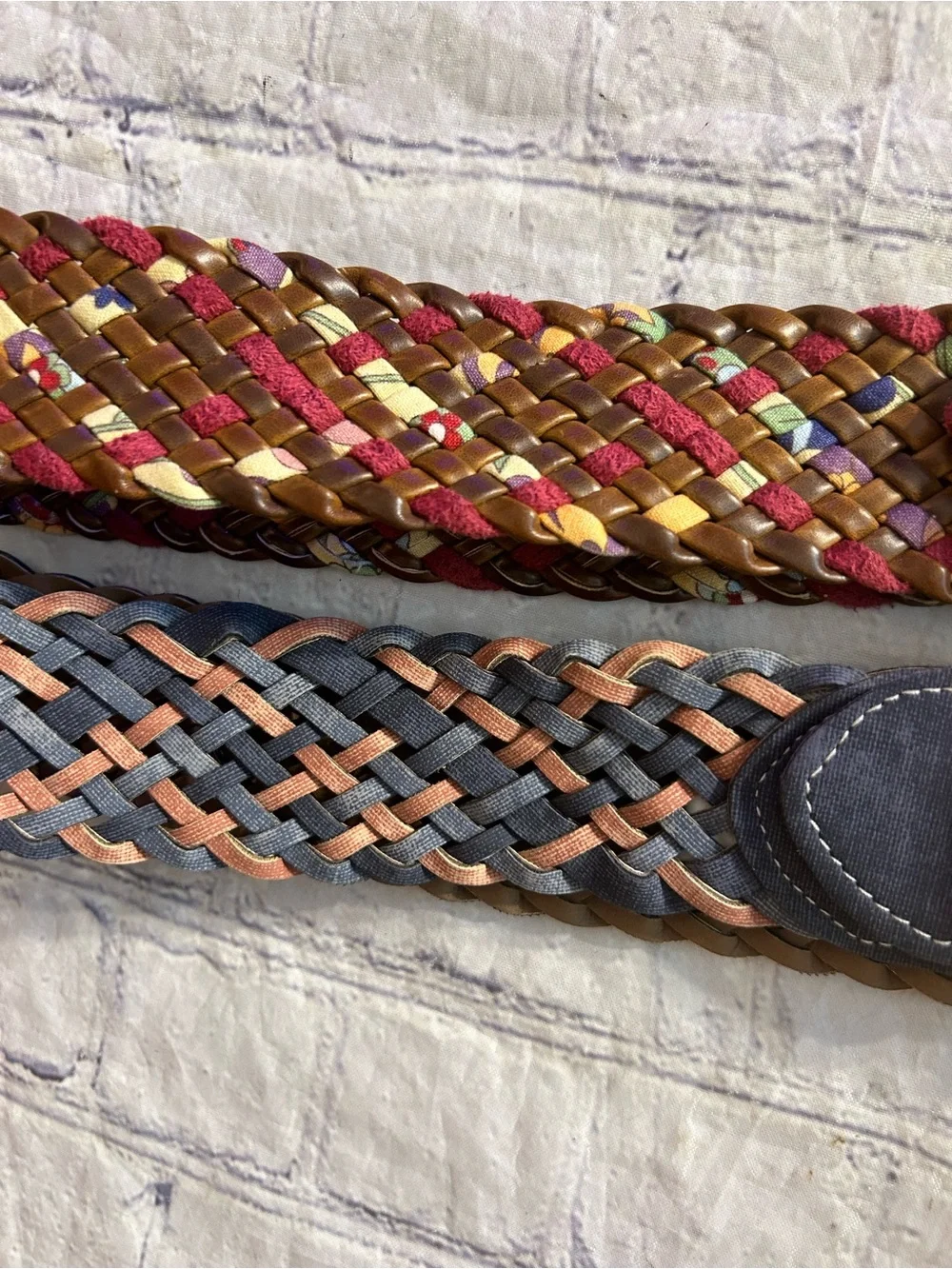 BRAIDED WOVEN MULTI COLORED BOHEMIAN STYLE WIDE BELTS WRAP STYLE